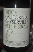 Image result for Ridge Petite Sirah Geyserville