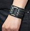 Image result for Men's Wide Leather Wristbands
