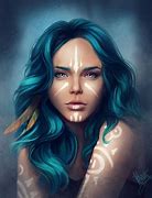 Image result for Blue Haired Girl Digital Art