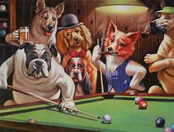 Image result for Original Dogs Playing Pool