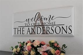 Image result for Personalized Welcome Signs for Home