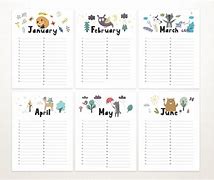 Image result for Free Fillable Printable Birthday Perpetual Calendar