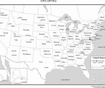 Image result for Labeled 50 States and Capitals Map