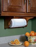 Image result for Wood Paper Towel Holder Under Cabinet