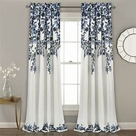 Image result for Half Moon Curtains Floral Blue