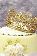 Image result for Gold Crown Cake Topper