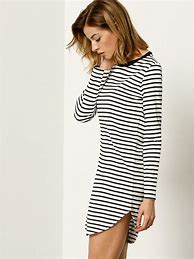 Image result for Long Sleeve Striped Dress