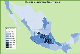 Image result for Mexico Population Density Map