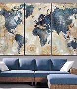 Image result for World Map Wall Panel Art