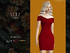 Image result for Red Dress Sims 4 CC