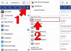 Image result for Change Language On Facebook