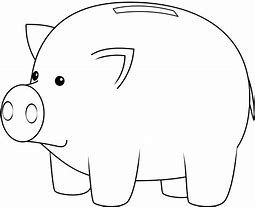 Image result for Piggy Bank Clip Art Outline