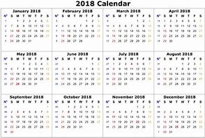 Image result for 2018 Calendar with Holidays Template