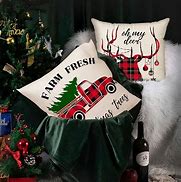 Image result for Farmhouse Christmas Pillows