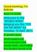 Image result for News Anchor Script Example