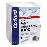 Image result for Oxford Ruled Index Cards