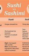 Image result for Sashimi vs Sushi