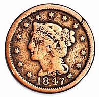 Image result for 1847 One Cent Piece