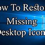 Image result for Desktop Icons Missing