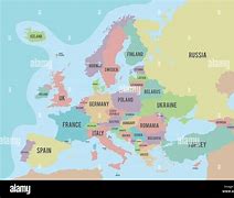 Image result for Map of Europe with Country Names