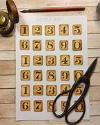 Image result for Stampped Vintage Numbers