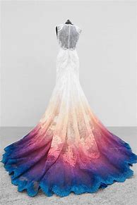 Image result for Tye Dye Wedding Dress