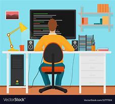 Image result for Vector Person On Computer