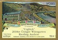 Image result for Alfred Merkelbach Urziger Wurzgarten Riesling Auslese #8 'Urgluck'