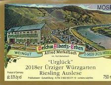 Image result for Alfred Merkelbach Urziger Wurzgarten Riesling Auslese #10 'Urgluck'
