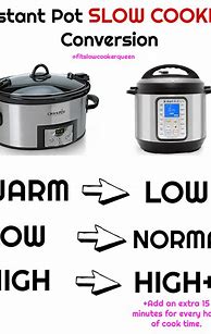 Image result for Slow Cooker to Instant Pot Conversion Chart