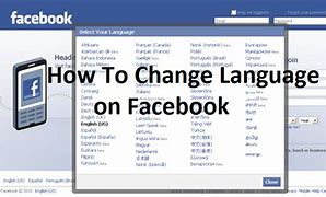 Image result for Change Language On Facebook