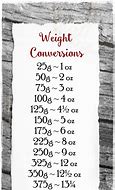 Image result for King Arthur Weight Conversion Chart