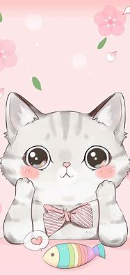 Image result for Cute Cat Cartoon iPhone Wallpaper