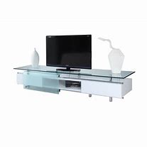 Image result for Glass TV Stand White