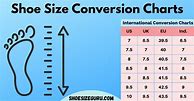 Image result for Shoe Size Graph