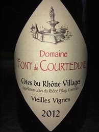 Image result for Font Courtedune Cotes Rhone Villages Vieilles Vignes