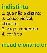 Image result for indistinto