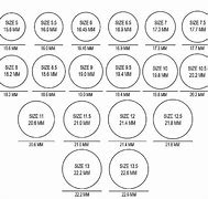 Image result for Ring Sizes Chart 6 Cm