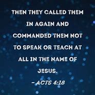Image result for Acts 4 18-20