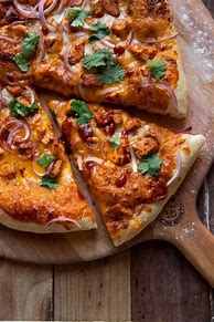 Image result for Cheesy BBQ Chicken Pizza