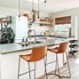 Image result for kitchen island leather chairs