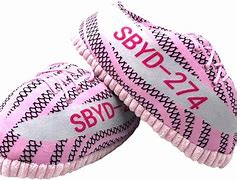 Image result for Sneaker Slippers Plush Pink and Black