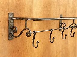 Image result for Wrought Iron Wall Towel Rack
