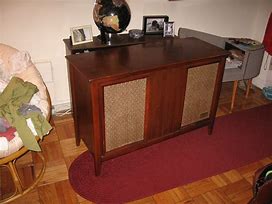 Image result for Console Turntable Entertainment Centers