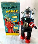 Image result for Tin Toy Old Robot