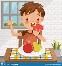 Image result for Chewing Apple Illustration