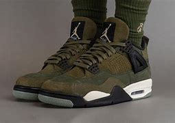 Image result for Jordan 4S Olive Green