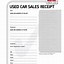 Image result for Vehicle Sales Receipt