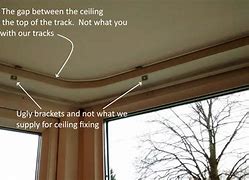 Image result for Bay Window Curtain Ceiling Track
