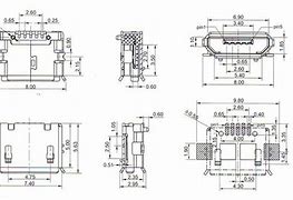 Image result for Micro USB Female Dimensions